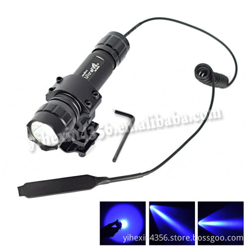 Boruit Hot Sale Q5 Aluminum Flashlight Focusing Blue Light 501B Flashlight
